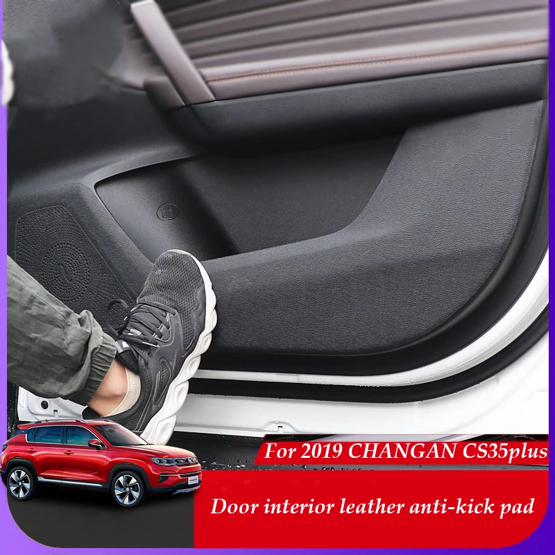 

Car Styling Accessories Door Interior Leather Anti-kick Pad Decorative Sticker For 2019 CHANGAN CS35plus