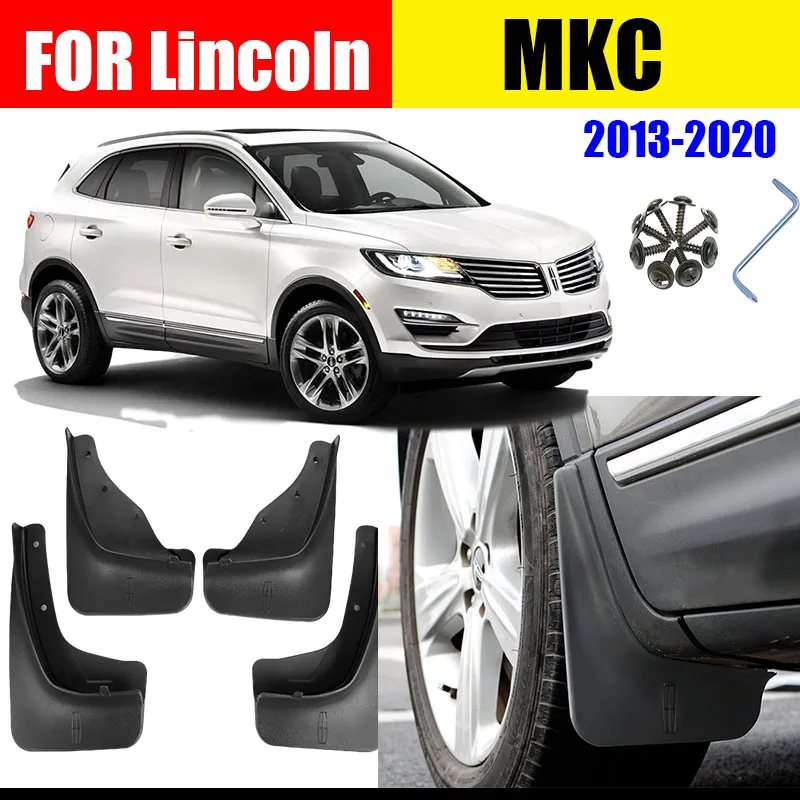 

auto styline For lincoln MKC Mudguardf Fenders Mudflaps Guard Splash Fender Mudguards Mud flap car accessories Front Rear 4 pcs