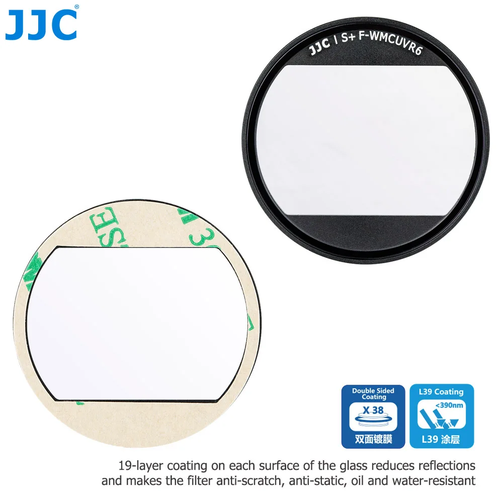 JJC L39 Ultra Slim Multi-Coated UV Filter For Sony ZV-1II RX100V RX100VI RX100VII ZV-1 Canon G5X Mark II G7X Mark II III