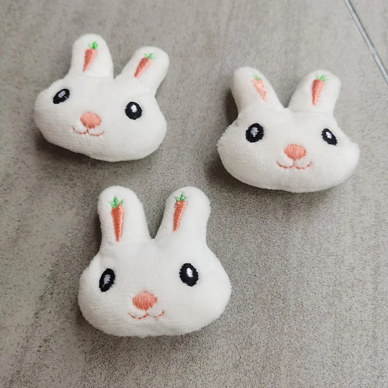 

20pcs/lot DIY Handmade Cute rabbit dolls Padded Patches Appliques For Clothes Sewing Supplies DIY Hair Decoration