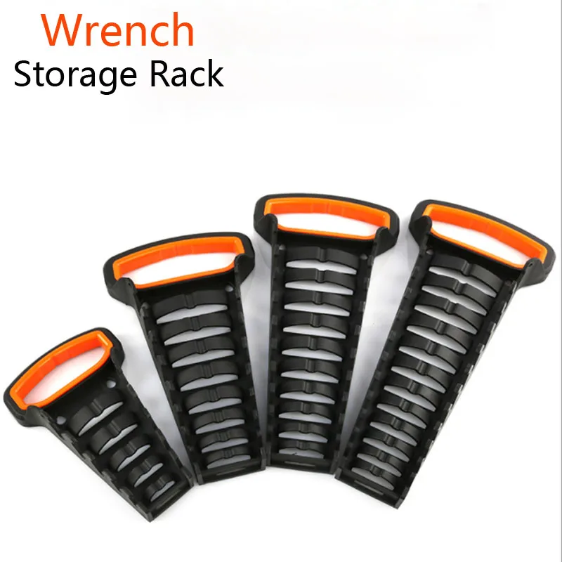 

1Pcs Plastic Wrench Rack Storage Tools 5 /8/10/12 Slot Rail Tray Wrench Clip Holder Organizer Standard Spanner Holders