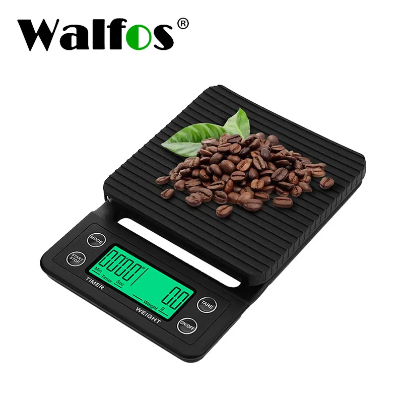 

Walfos 3000g/0.1g 5000g/0.1g Kitchen Food Scale with Timer High Precision Mulfunction Protable Scales Digital LCD Weight Tool