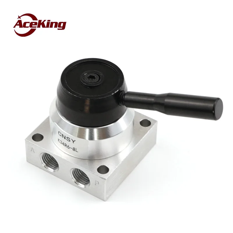 

Pneumatic cylinder valve valve k34r6-8d hand plate rotary valve switch hand control valve hand three-position air valve four-way