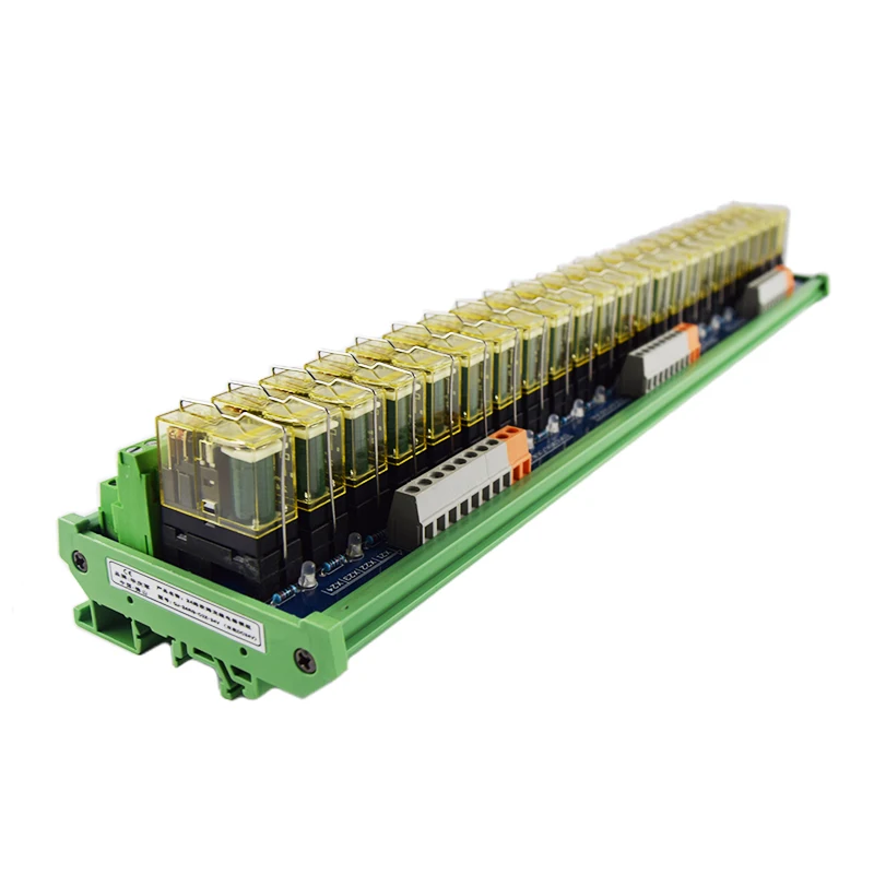 Huaqingjun 2-24 Channels 2NO 2NC 24VDC Relay Module for Industrial Automation