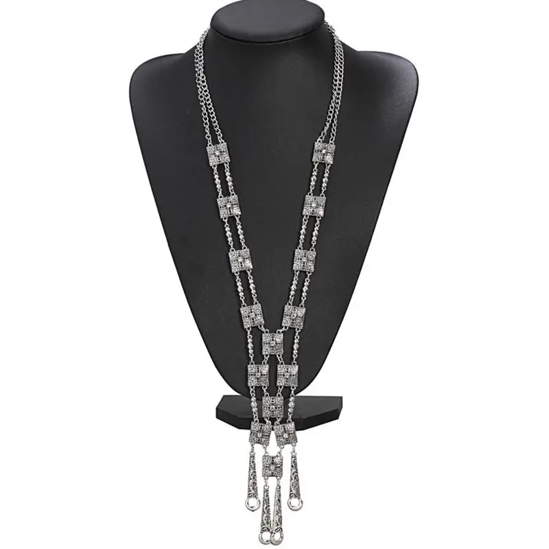 2009 New Fashion Retro Water Trickle Necklace Alloy Hand-made Long Necklace Factory Direct Selling