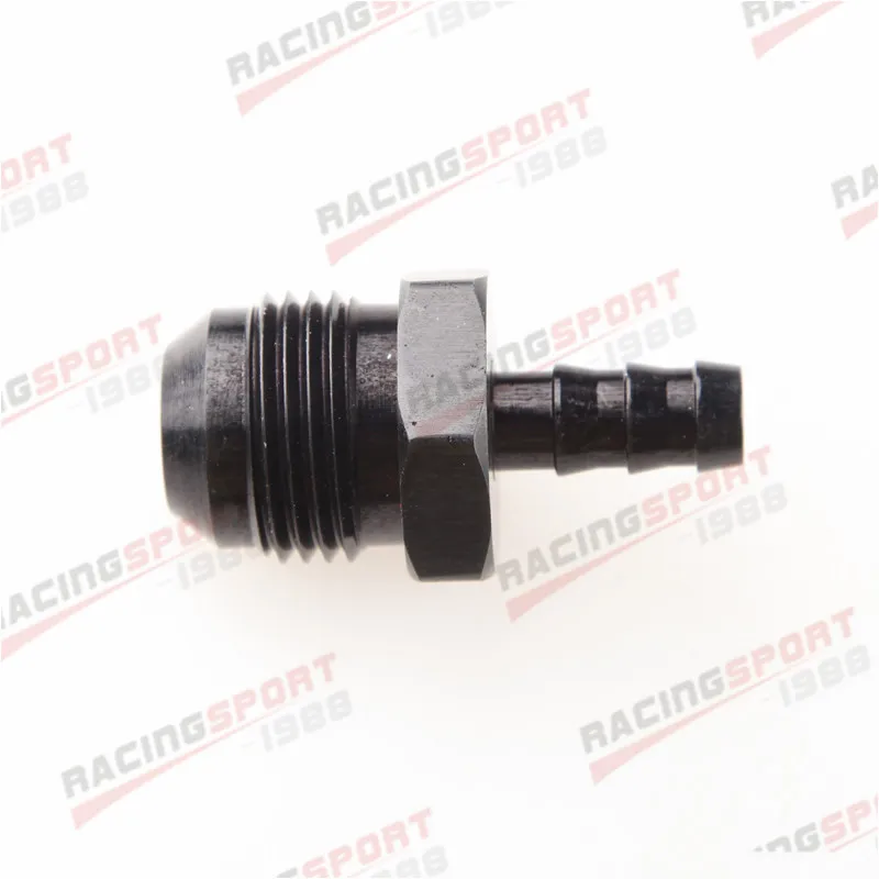 Aluminum Alloy AN10 AN-10 10AN To 10mm Barb Straight Fitting Fuel Line BLACK