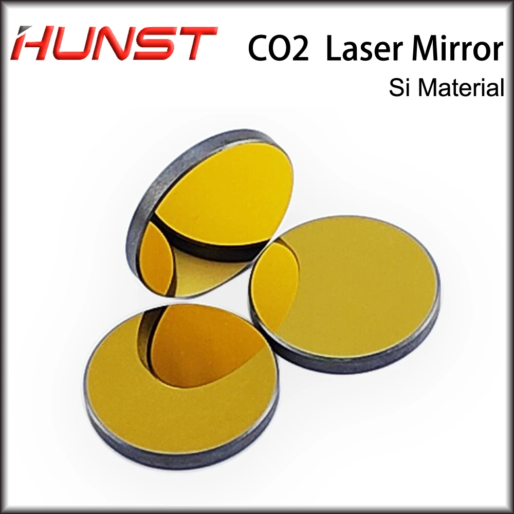 Hunst Peças Lote Co2 si Laser Espelho Diâmetro 20 25 30 mm Silicone Reflexivo Lente para Gravação a Laser Máquina de Corte Acessórios