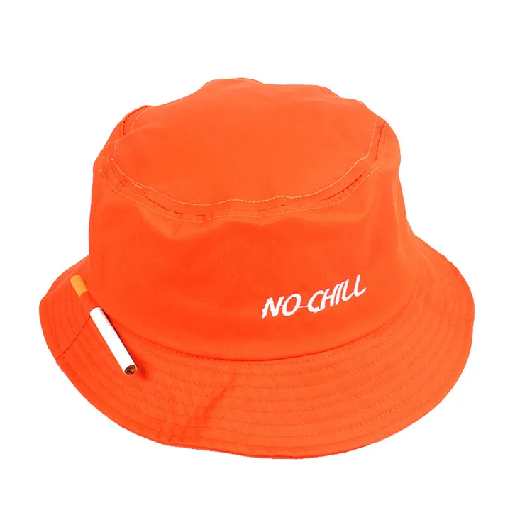 Fashion Cigarette Embroidery Bucket Hat For Men Women Hip Hop Fisherman Hat Summer Lovers Flat Hat Outdoor Beach Sun Hats