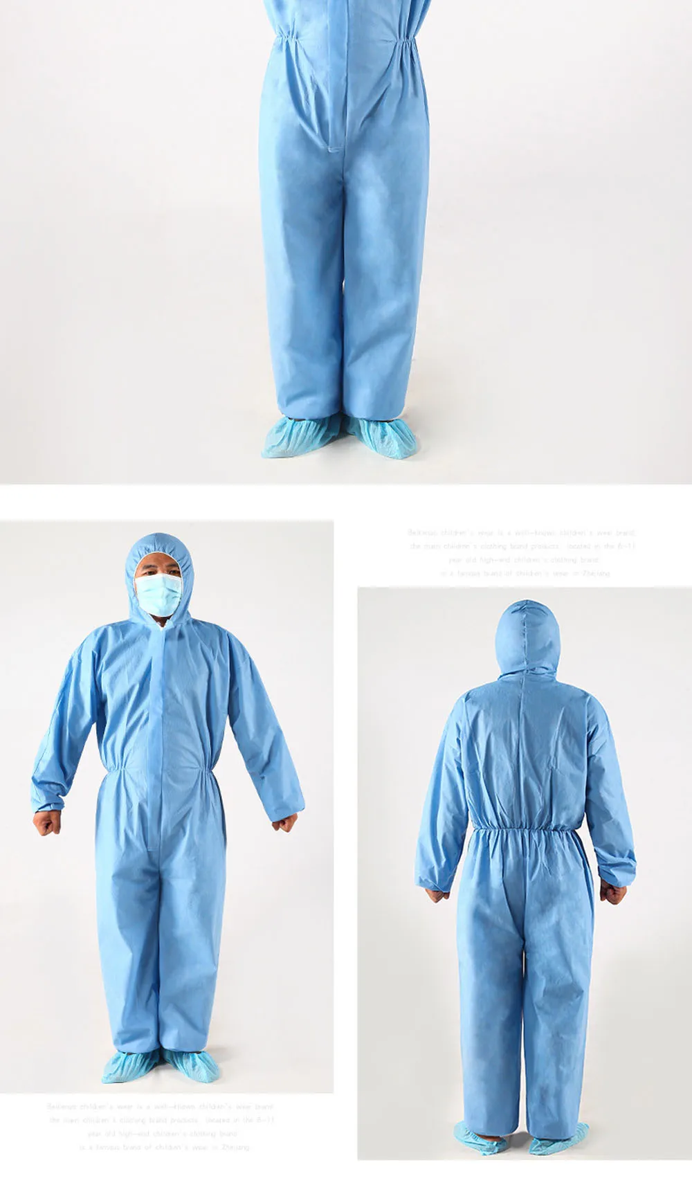 Unisex Protective Disposable Factory Workshop Safety Clothes Anti Dust Oil Sanitary Protection Jumpsuit Coveralls Isolation Suit