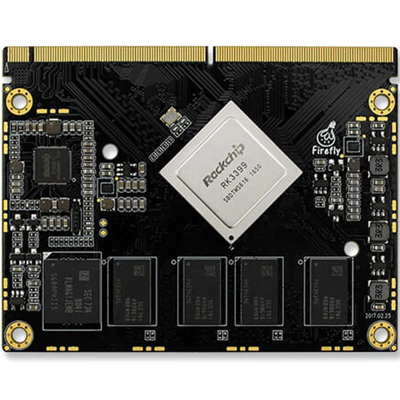 Carte PC industrielle RK3399 Core-3399J, A72, + A53, Six cœurs, 64 bits, 2.0GHz, prend en charge plusieurs OS, Ubuntu, Android, 2 go + 16 go