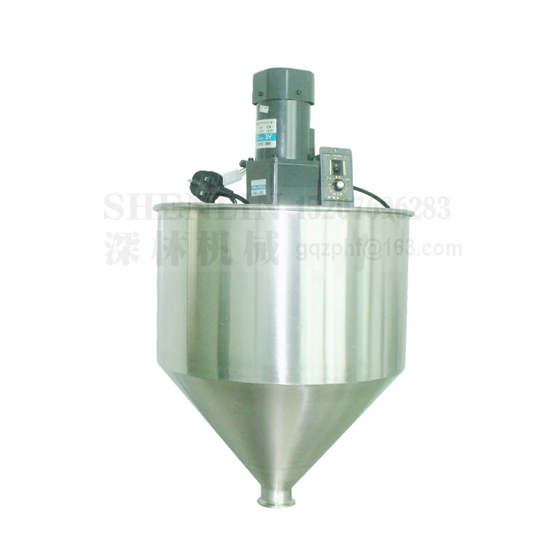 Mixing hopper Stainless steel SS304 50L filling machine hopper 120W mixer motor connector 64mm 110/220V