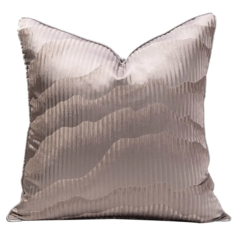 

Mountain Printed Pattern Silver Grey Throw Pillow Cover Polyester Sofa Cover Cushion Cover Home Decoration