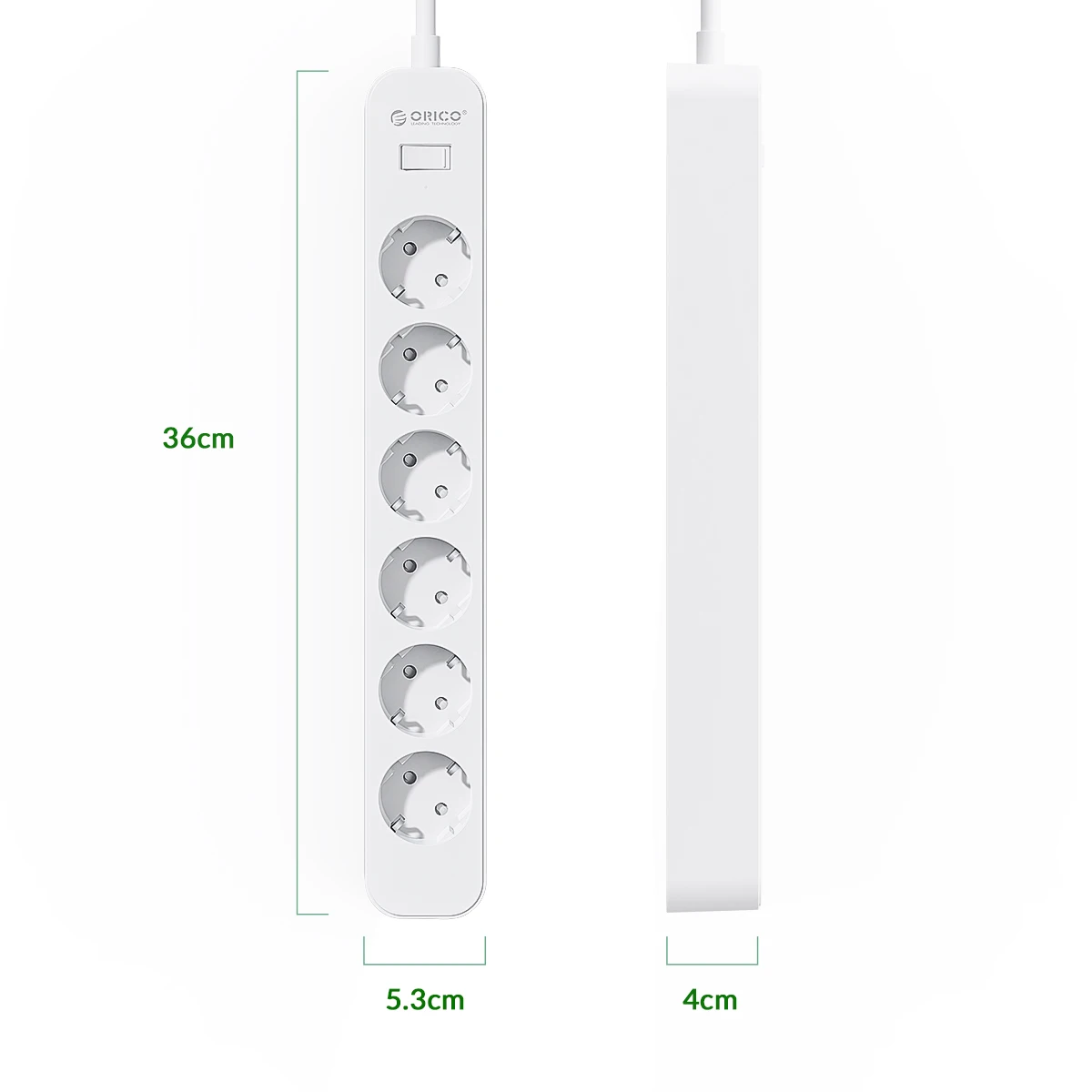 ORICO Power Strip with 3m Extension Cable Electrica Socket Multiple Sockets with Overload Surge Protector Network Filter