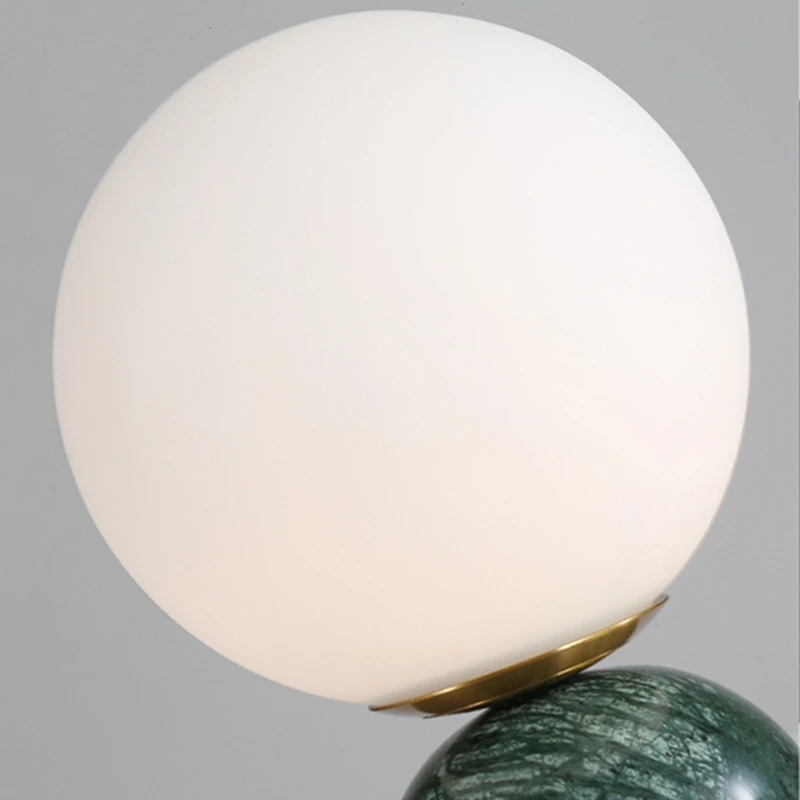 Nordic Bedside Marble Round Glass Table Lamp For Living Room Study Dining Light Luxury Hot Sale Bedroom Furniture
