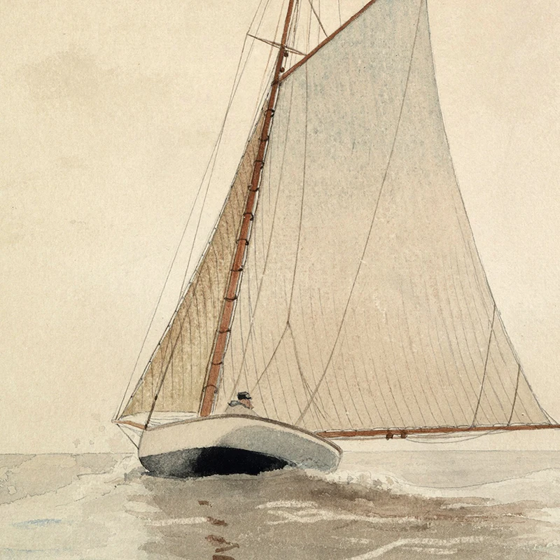 캔버스에 빈티지 바다 수채화 그림 포스터 해안 예술 인쇄 갤러리 벽 예술 사진 거실 홈 장식