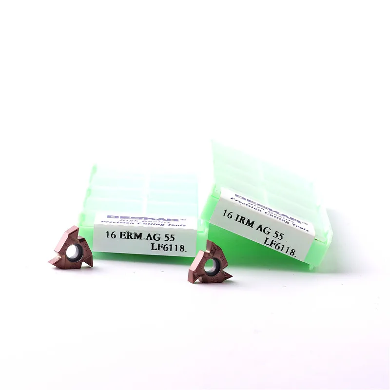 Hoja de herramienta de torneado de carburo para máquina de torneado, herramienta de inserción de hilo de carburo para SER Bar, torno CNC, 16ER, 16IR, AG60, AG55, A55, A60, LF6118, LF6018, 10 piezas