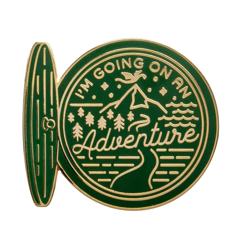 I'm Going On An Adventure badge great door pin modern graphic art accessories