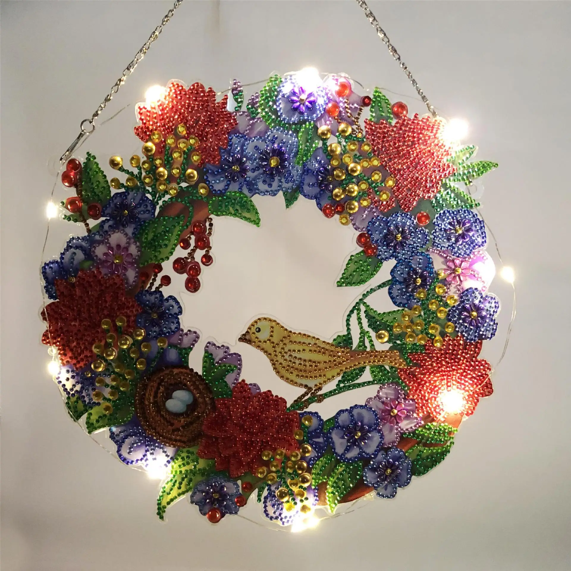 Nowy DIY diament malarstwo zając wielkanocny BirdHouse latarnia Garland Handmade mozaika do dekoracji domu przyjaciele prezent świąteczny