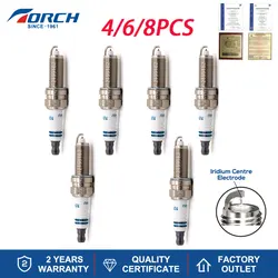 4-8PCS Iridium Spark Plugs TORCH LDK7RAIU Replace for Candles Denso IXUH22 VXUHC22G Hyundai/Kia18854-10080 Champion RER8MC