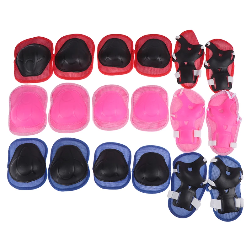 6pc/set Skating Protective Gear Set Elbow pads Bicycle Skateboard Ice Skate Roller Knee Protector For Adult Kids Gift Adjustable