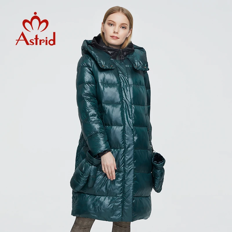 Aster D-parka con capucha para mujer, chaqueta gruesa y cálida con guantes, ropa de talla grande, ZR-3559, invierno, 2022