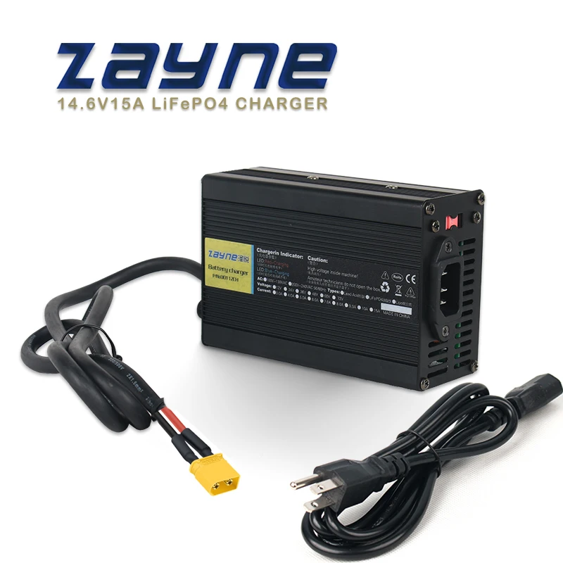 ZAYNE 14.6V 15A LiFePO4 Charger 4Series 12V 15A Lifepo4 battery charger 14.4V battery smart charger for 4S Outdoor power supply