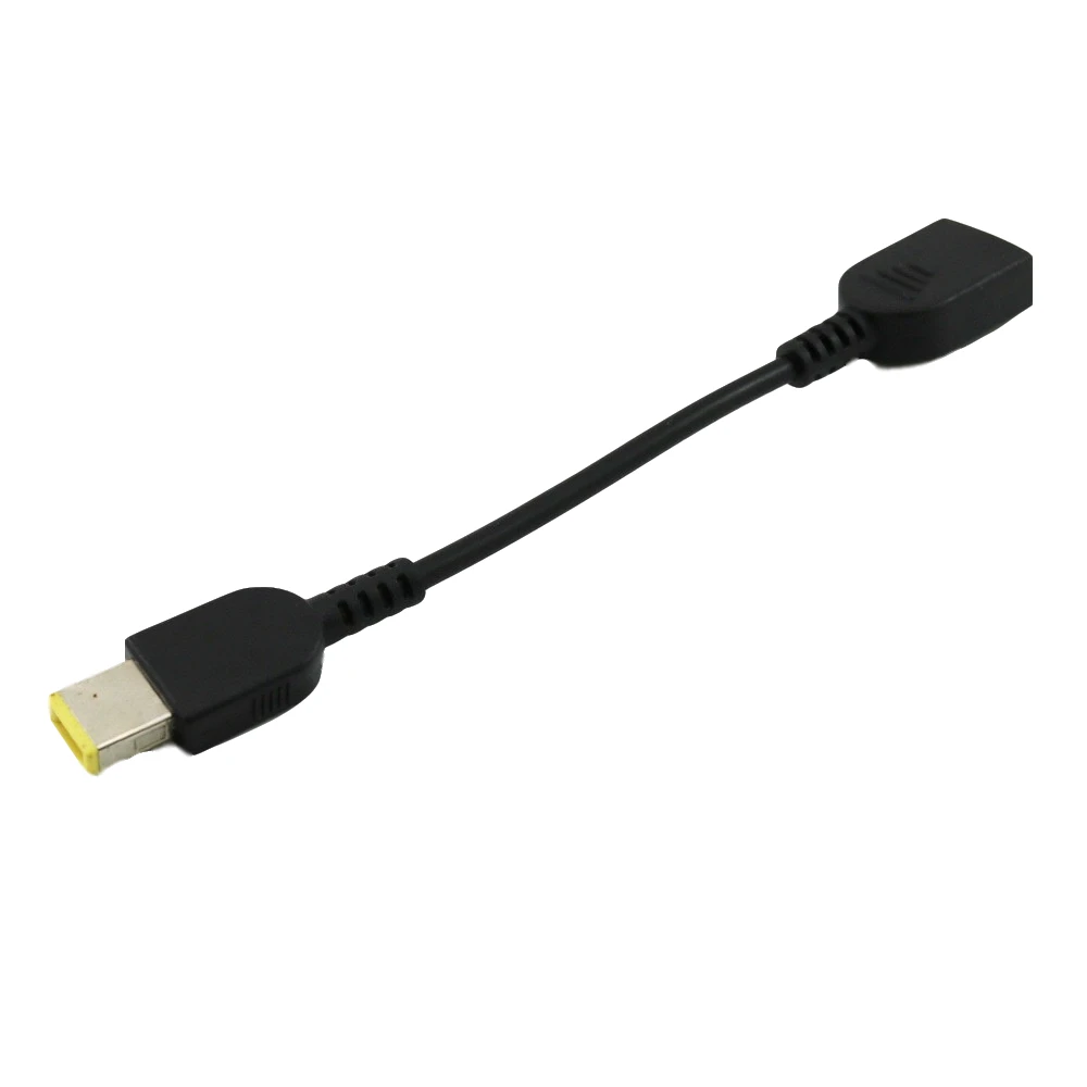 1pc Square DC Power Male to Female Extension Charge Cable for Lenovo ThinkPad Carbon Laptop 15cm
