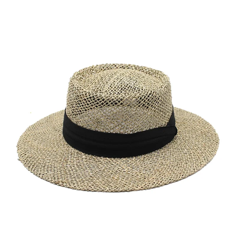

Wide Brim Straw Panama Hat Fedora Summer Beach Sun Hat Straw Hat for Women and Men wholesale