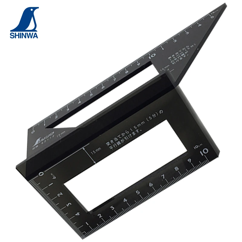 

Japan Shinwa 62112 multi purpose angle ruler 45 ° 90 ° cross line ruler woodworking angle ruler