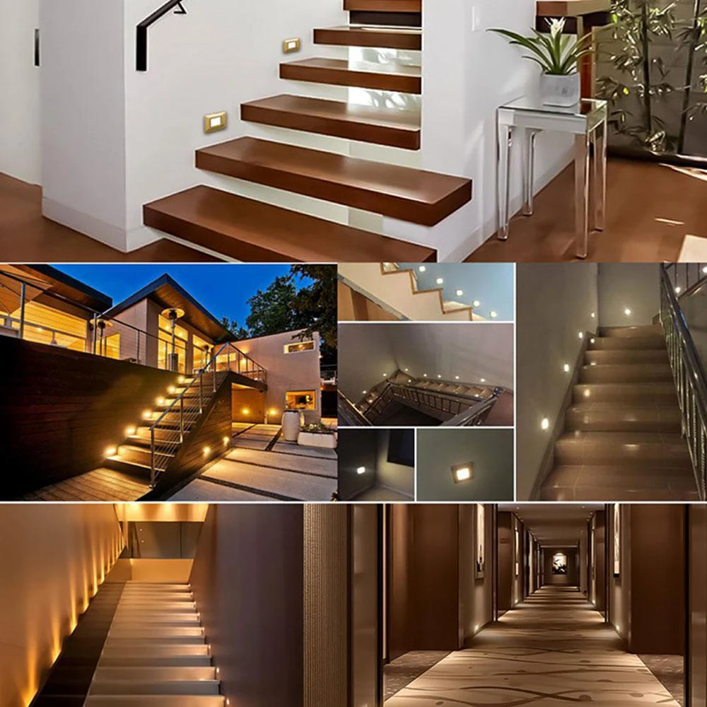 SANDIY Lampade Da Parete Sensore Da Incasso Luce Notturna per Soggiorno Step&Stair Foyer Bagno Comodino 2W LED Apparecchio di Illuminazione Interna