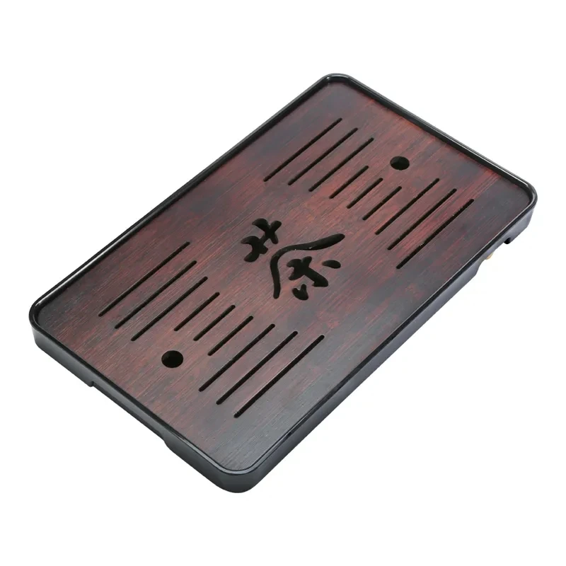 Bamboo tea tray, simple kungfu tea set, small tea tray, dry and wet storage table storage and drain