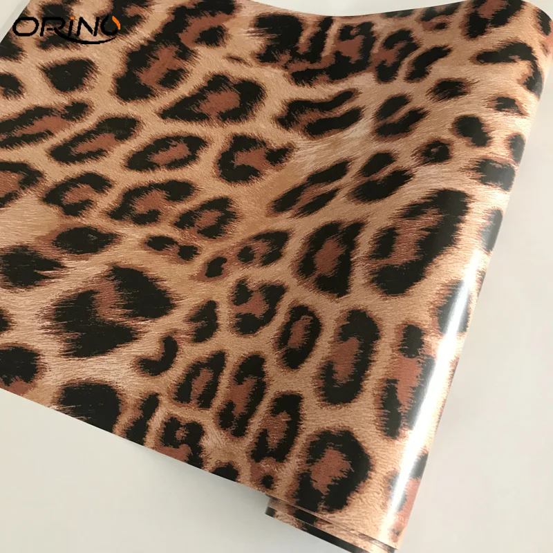 ليوبارد طباعة لفافة خلات الفينيل ذاتية اللصق التمويه الشرائط لتقوم بها بنفسك دراجة نارية سكوتر سكيت سيارة التفاف احباط