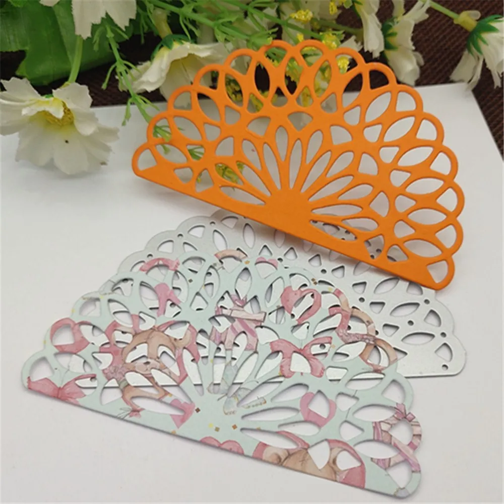 Flower Sector Fan Metal Cutting Dies Stencils For DIY Scrapbooking Decorative Embossing Handcraft Die Cutting Template