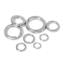 10-20pcs/Lot Stainless Steel Key Rings Multi-size Round Flat Split Ring Keyrings for Jewelry Making DIY Keychain Charms Findings