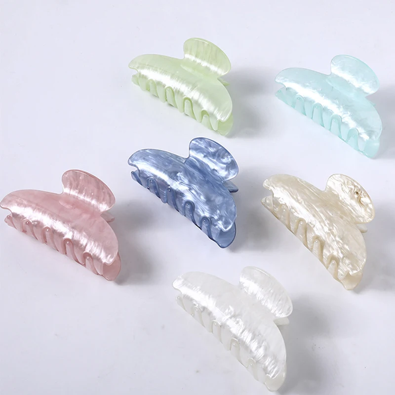 Vintage Hair Clips for Girls Claw Clip New Marble Textured Barrette Crab Hair Clips for Women Acrylic Hair Clip Hair Accessories