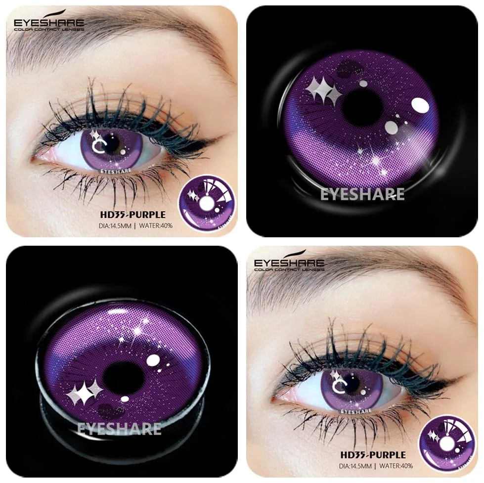 Color Contact Lenses Yearly Color Lens Eyes Cosmetic Colored Contacts 2pcs Eye Contacts Cosplay Anime Accessories Contact Lenses