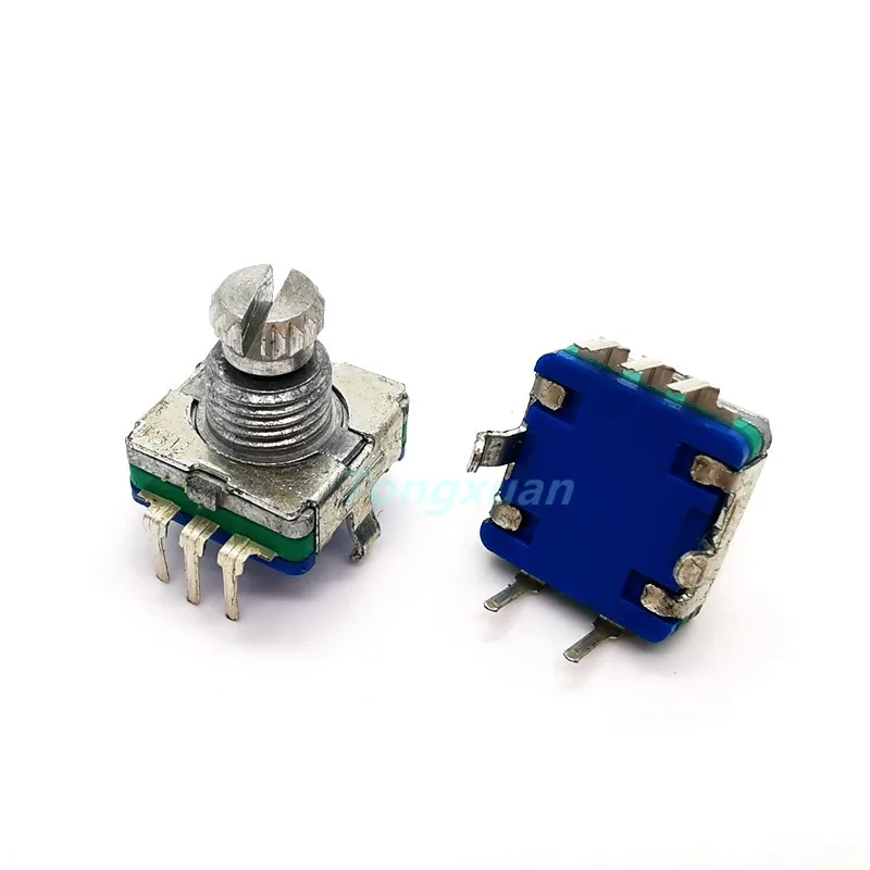 5pc EC11 Rotary Encoder Code Switch 20 Position 360 Degree Rotation With Push Button 5pin Plum Shaft Handle Length 8mm