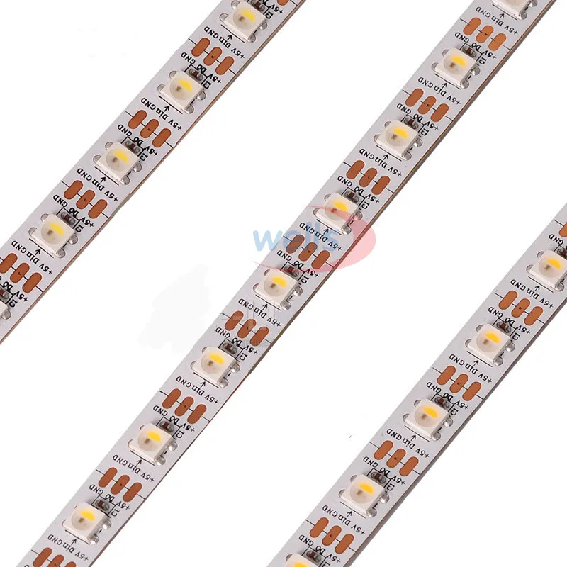 Imagem -04 - Leds Pixles m Sk6812 Ws2812b Semelhante Rgbw em Ip30 Ip67 Tira Conduzida Endereçável Individual 1m 4m 5m Dc5v 30 60 144