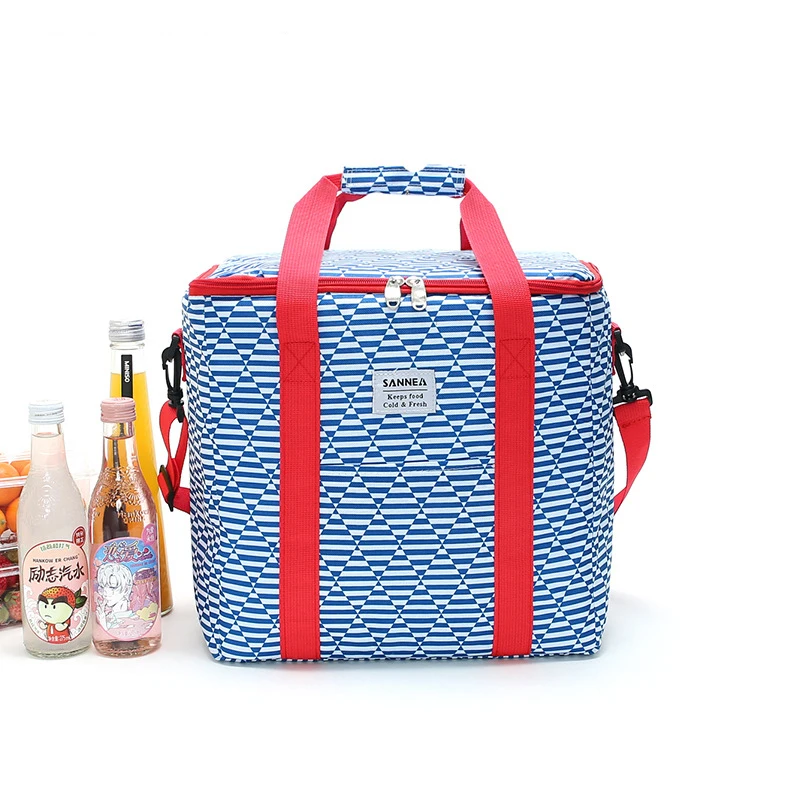 20L New Style Cooler Bag Thermal Insulation Oxford Cloth Lunch Box Storage Outdoor Multifunctional Picnic Student Portable Lunch