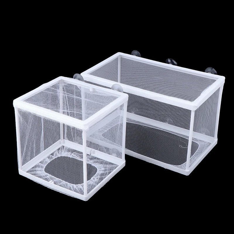 Udgraded Super Dense Fish Breeding Isolation Mesh Box Net Incubator Breeder For Fish Tank Gauze Trap S/L Aquarium Accessories