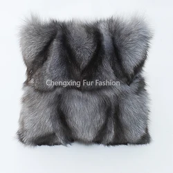 Free Shipping CX-D-179 New Products Wholesale Seat Sofa Patchwork Fox Fur Cushion Cover