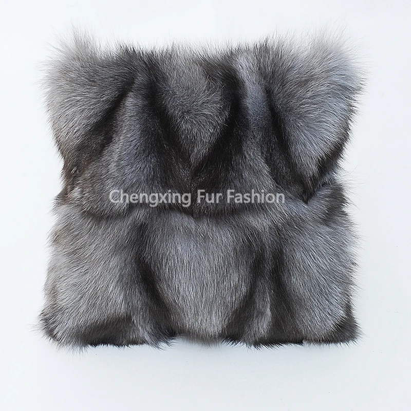 Free Shipping CX-D-179 New Products Wholesale Seat Sofa Patchwork Fox Fur Cushion Cover