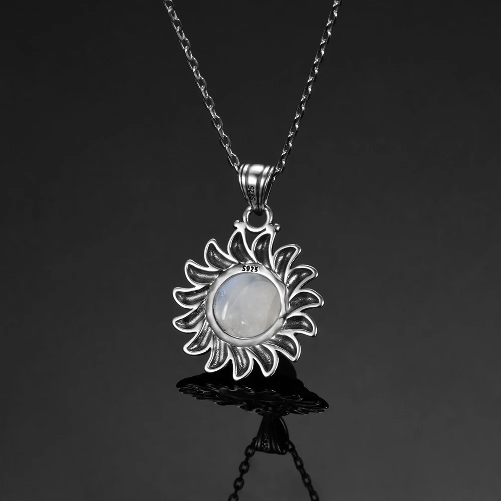 Original Design Sun Pendants Necklaces 925 Sterling Silver Jewelry Necklace for Women Collares Popular Fine Party Gift Wholesale