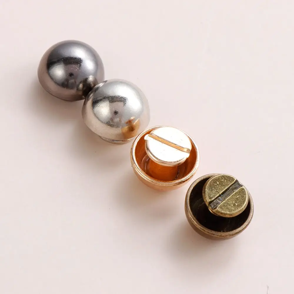 Luggage Craft Clothes/Bag/Shoes Cloth Button Leather Craft Mushroom Dome Solid Nail Bolt Strap Rivets Round Head Screws