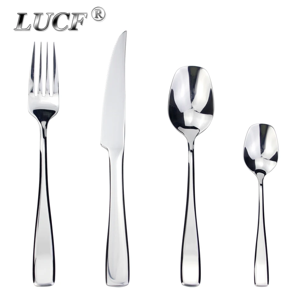 

Recommended Classic Luxuious Cutlery Set Mirror Stainless Steel Steak Knife Popular Silverware Tableware For Kitchen Dishwasher