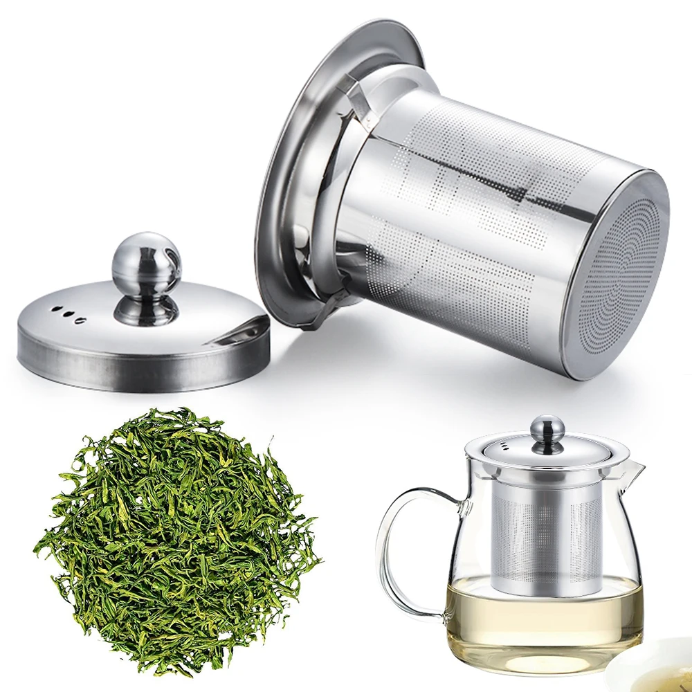 Reusable Stainless Steel Tea Strainer Fine Mesh Infuser Basket Loose Tea Leaf Coffee Infusers Herb Filter for Mug Teapot Teaware