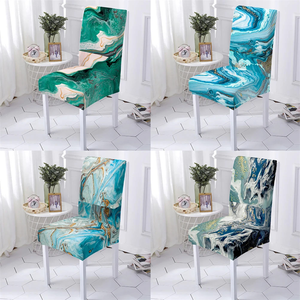 Marble Style Chair Covers Dining Room Sofa And Chair Covers Cover Of Chair Rock Formation Printing Chairs Cover Furniture Covers