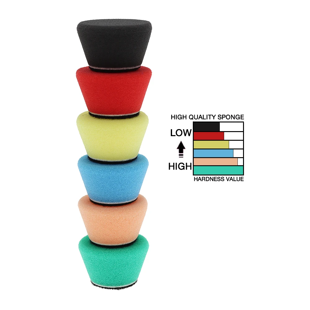 Carro Polimento Wheel Grupo Fine Waxing Esponja Pad Fine e Medium Moagem Discos Adequado para ro da 1