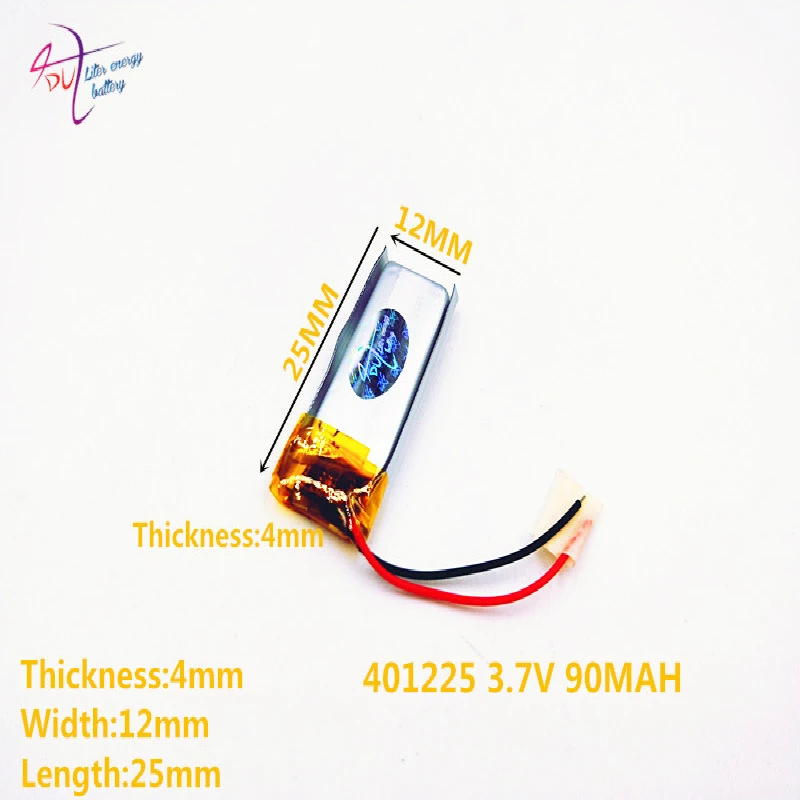 

SD 041225 401225 small capacity li-polymer 3.7v 90mah polymer lithium battery