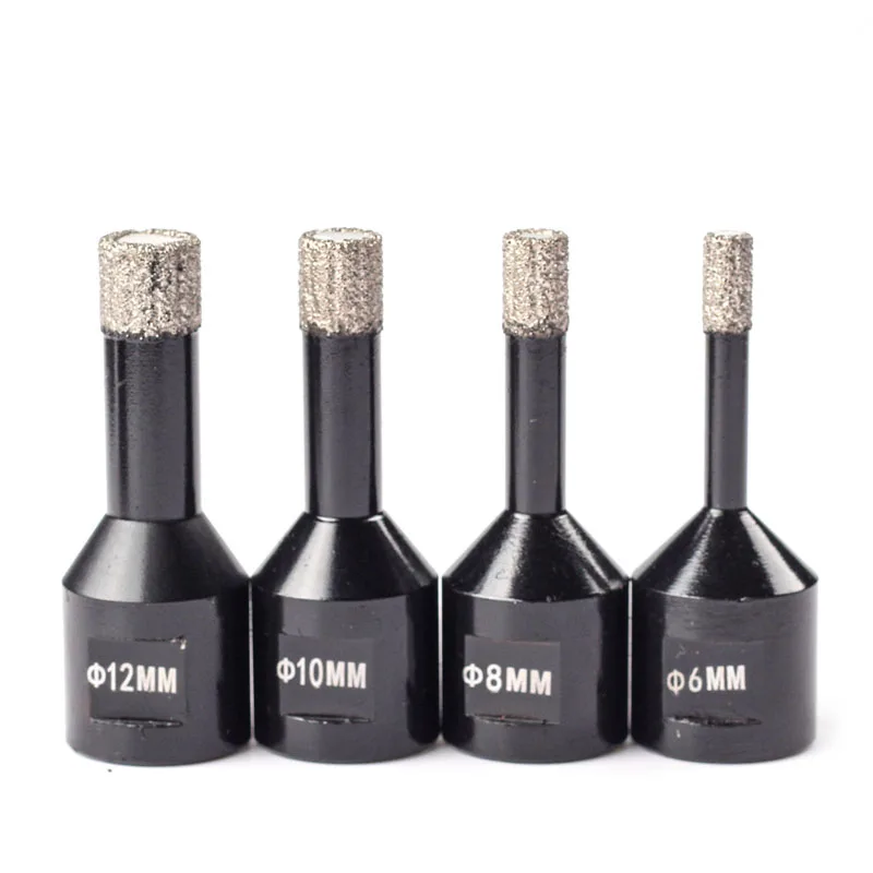 HEDA 6-12mm M14 thread Dry Vacuum Brazed Diamond Drilling hole saw Ceramic Tile Hole Saw for Granite marble drill bits